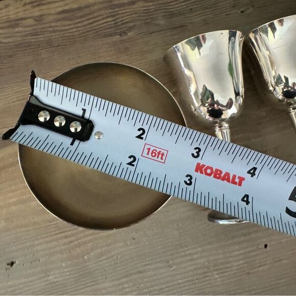 Vintage Silver Plated Salem Portugal MCM Wine Water Goblet Cup Chalice Set Of 4 - Picture 5 of 9